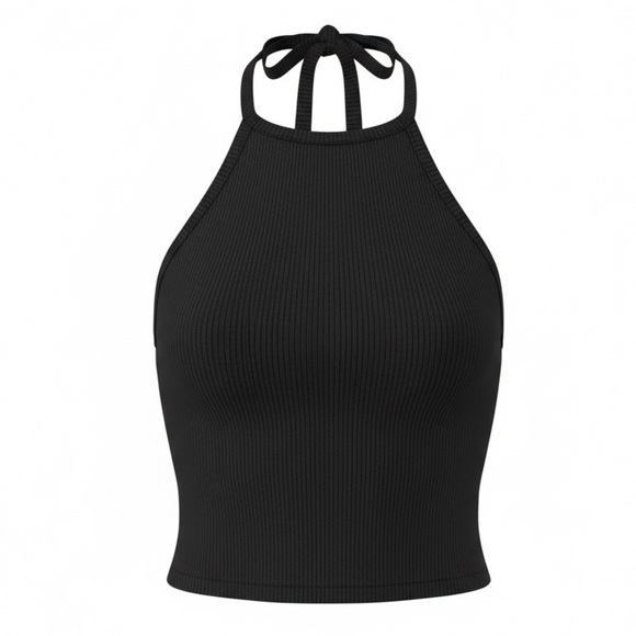 La Hearts Tops - PacSun LA Hearts NWT black ribbed halter top, small